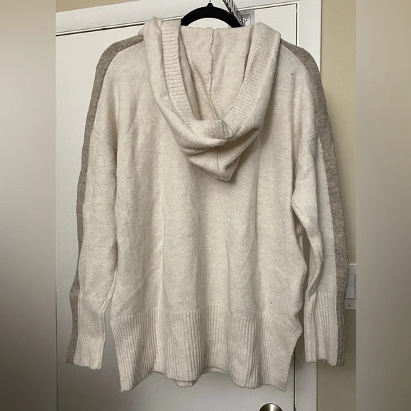 NWT Stitchdrop Womens Racing Stripe Hoodie Sweater XL Venti Latte - Picture 5 of 9